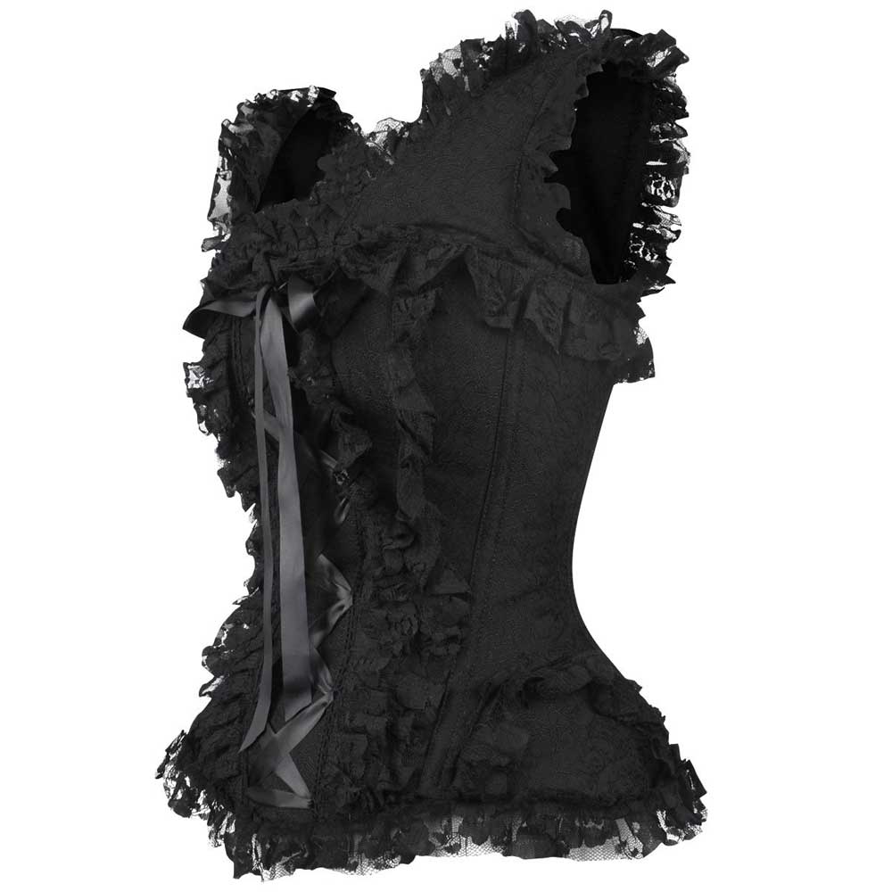 Attitude Corsets - Lahelin Overbust korset - Zwart
